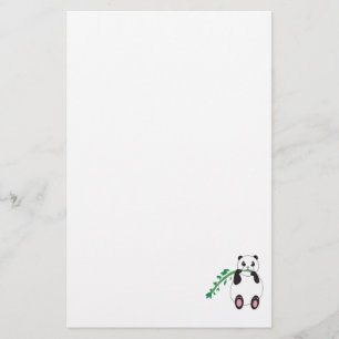 Panda Manger Bambou papeterie