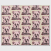 Panda Matte inpakpapier (Vlak)