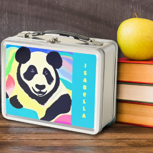 Panda meerkleurige achtergrond