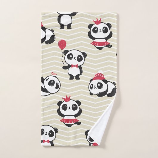 Panda Menagerie (Serviette à main)