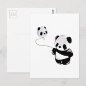 Panda met ballon briefkaart (Voorkant / Achterkant)