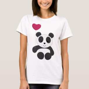 Panda met ballon t-shirt