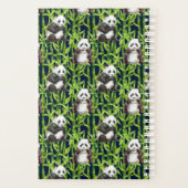 Panda met Bamboe Waterverf Patroon Planner (Achterkant)
