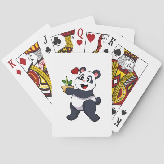 Panda met Bamboevloer Pokerkaarten (Achterkant)
