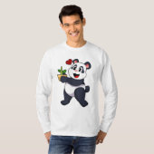 Panda met Bamboevloer T-shirt (Voorkant volledig)