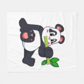 Panda met Bamboo Fleece Deken (Voorkant (Horizontaal))
