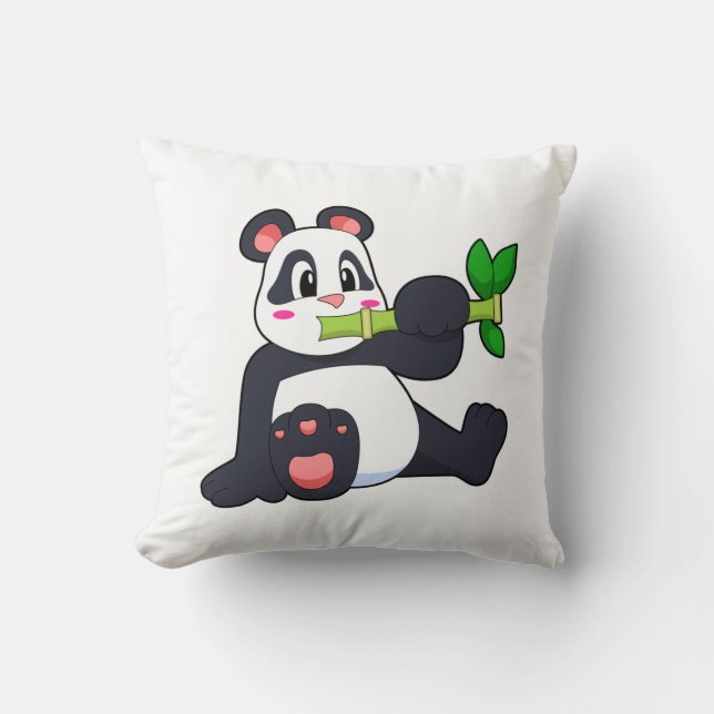 Panda met Bamboo Kussen (Voorkant)