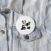 Panda met Bamboo Ronde Button 7,6 Cm (In situ)