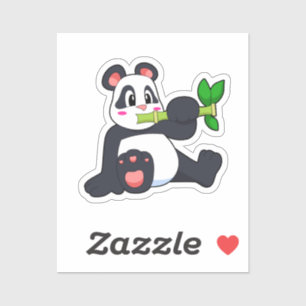 Panda met Bamboo Sticker