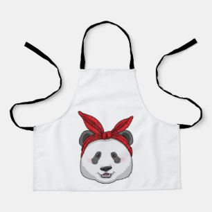 Panda met Bandana Schort