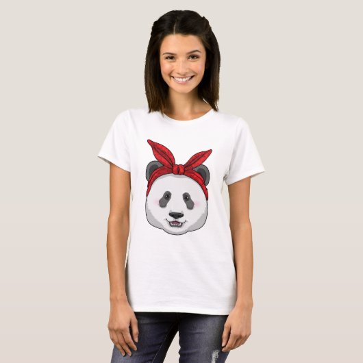 Panda met Bandana T-shirt (Voorkant volledig)