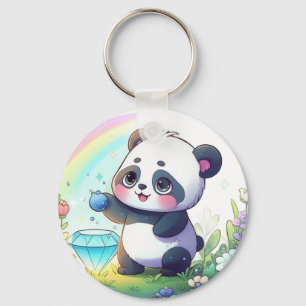 Panda met bessen pluche Speelgoed Sleutelhanger