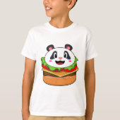 Panda met Burger T-shirt (Voorkant)