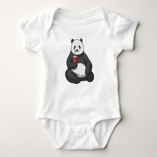 Panda met Drink Romper (Voorkant)