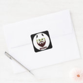 Panda met een groene bril BEARDO Vierkante Sticker (Envelop)