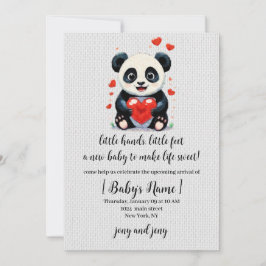 Panda met een Hart - Liefdevolle Schilderij vol Ch Kaart