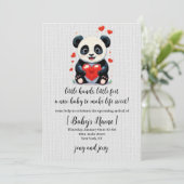 Panda met een Hart - Liefdevolle Schildering van e Kaart (Staand voorkant)