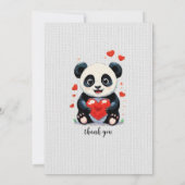 Panda met een Hart - Liefdevolle Schildering van e Kaart (Achterkant)