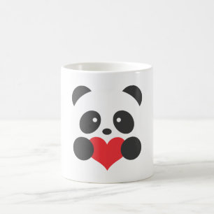Panda met een hart mok