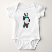 Panda met gezichtsmasker romper (Voorkant)