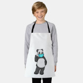Panda met gezichtsmasker schort (Gedragen)