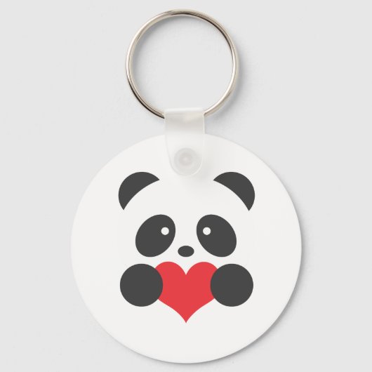 Panda met hart sleutelhanger (Voorkant)