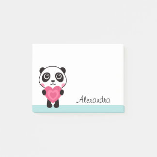 Panda met hartgepersonaliseerde naam post-it® notes