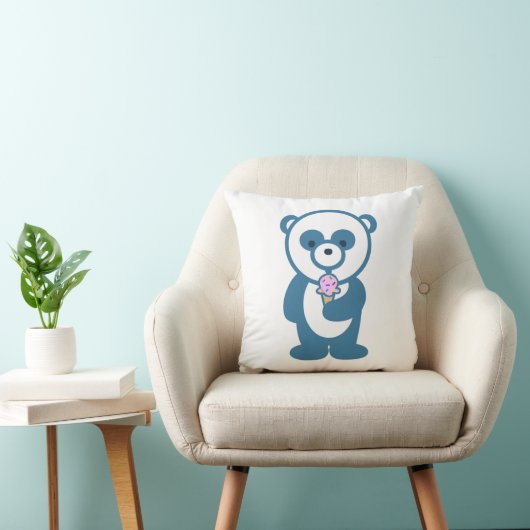 Panda met ijskap kussen (Stoel)