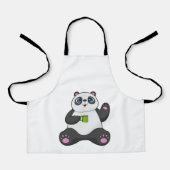 Panda met koffie-mok schort (Voorkant)