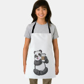 Panda met koffie om te gaan schort (Insitu)