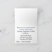 Panda met Pacifier Blue Baby shower Invitation (Binnen)