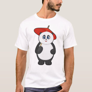 Panda met paraplu t-shirt