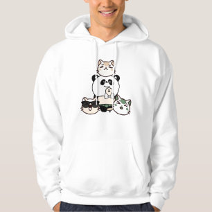 Panda met prothetisch been en kattenbende hoodie