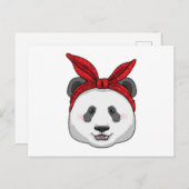 Panda met sjaal briefkaart (Voorkant / Achterkant)