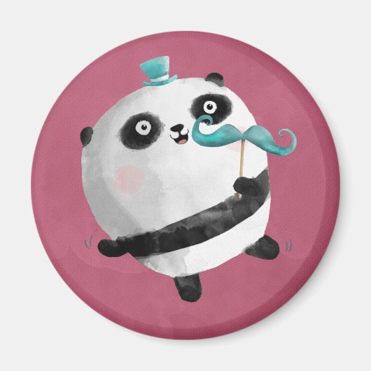 Panda met snorren magneet (Voorkant)