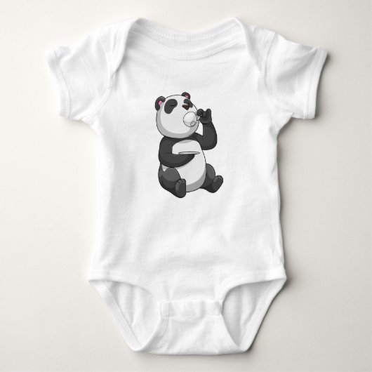 Panda met Tea Cup Romper (Voorkant)