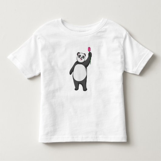 Panda met Tulip Kinder Shirts (Voorkant)