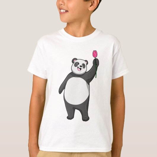 Panda met Tulip T-shirt (Voorkant)
