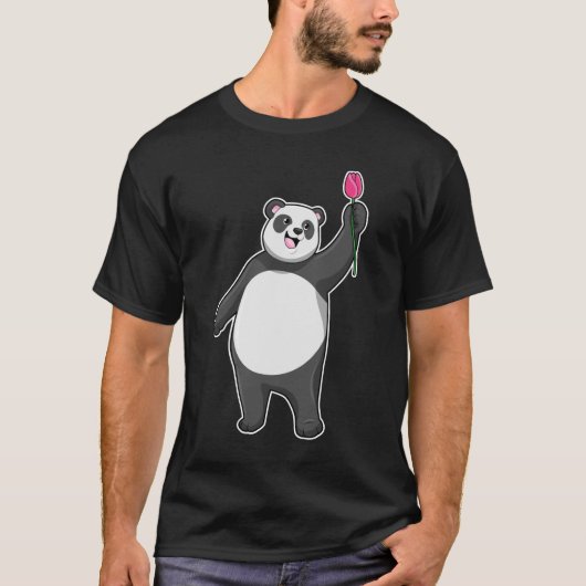 Panda met Tulip T-shirt (Voorkant)