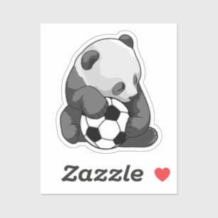 Panda met Voetbal Sticker