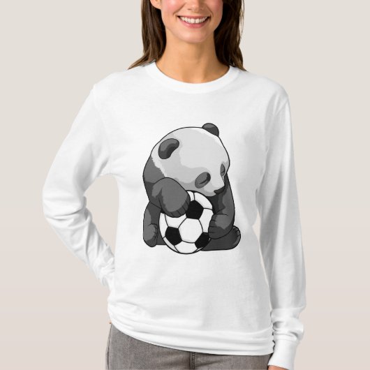 Panda met Voetbal T-shirt (Voorkant)