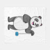 Panda met Yo-yo Fleece Deken (Voorkant (Horizontaal))