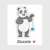 Panda met Yo-yo Sticker (Vel)
