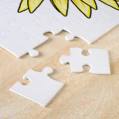 Panda met zonnebloem legpuzzel (Zijkant)