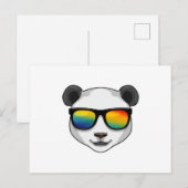 Panda met zonnebril briefkaart (Voorkant / Achterkant)