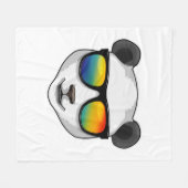 Panda met zonnebril fleece deken (Voorkant (Horizontaal))