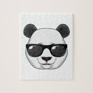 Panda met zonnebril legpuzzel