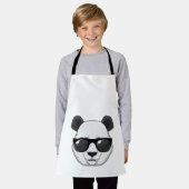 Panda met zonnebril schort (Gedragen)