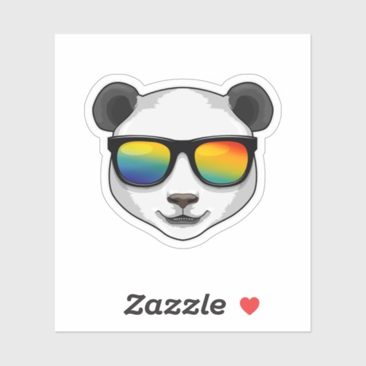 Panda met zonnebril sticker (Vel)