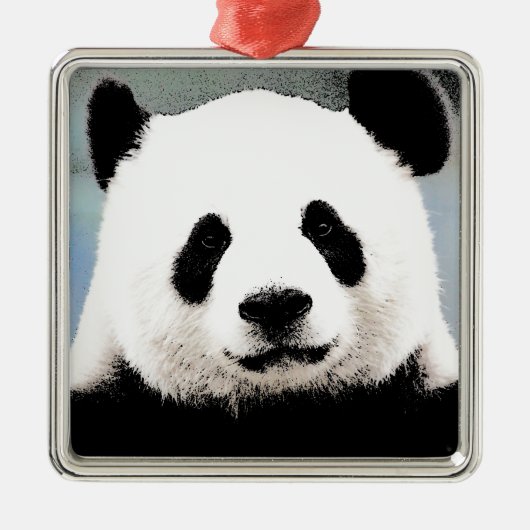 Panda Metalen Ornament (Voorkant)